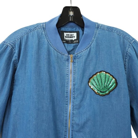 Oh My Disney Believe In Your Inner Mermaid Ariel Full Zip Jacket Womens L - Picture 11 of 16